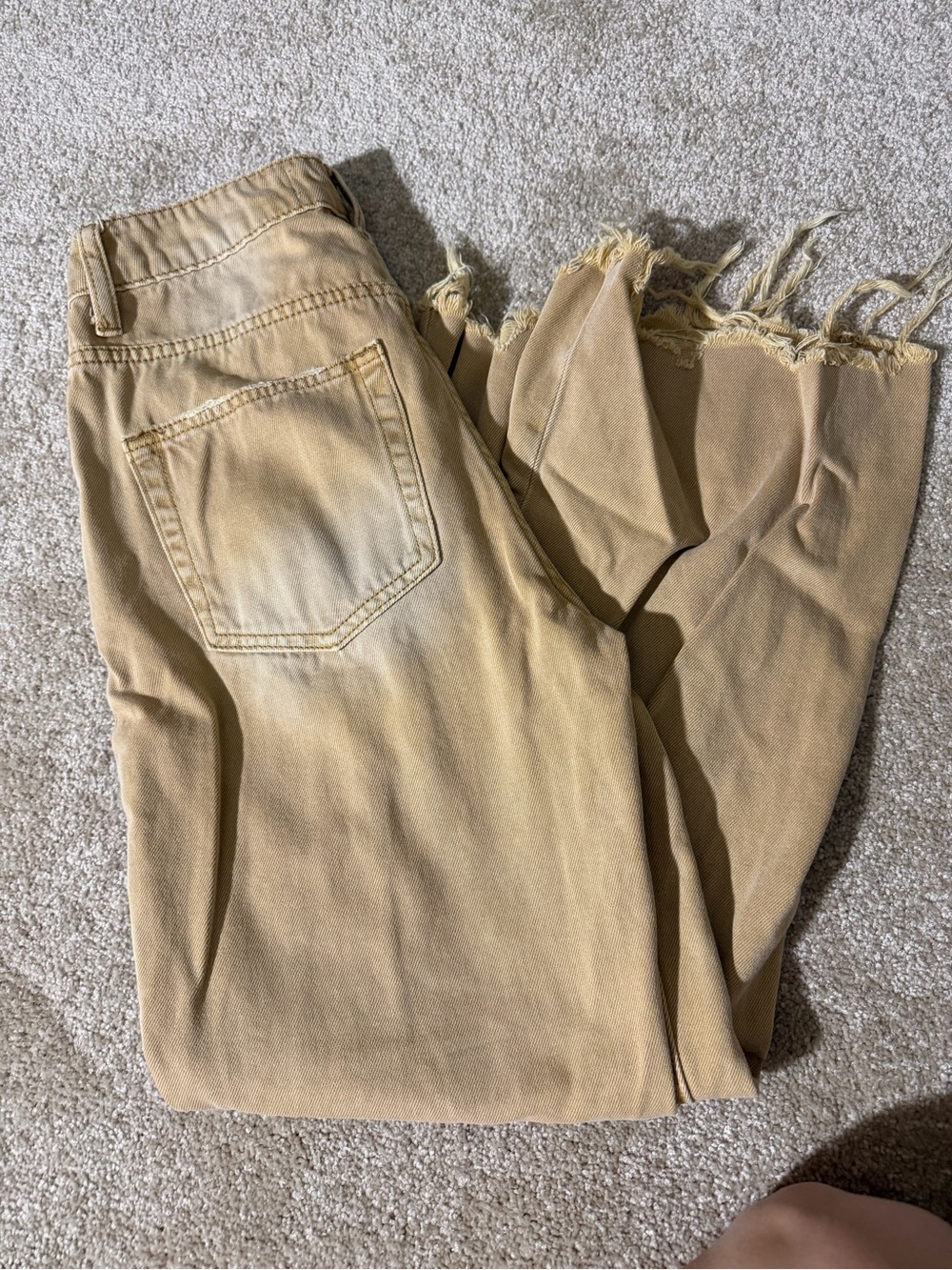 Velvet Women's Frayed Hem Jeans - Tan
